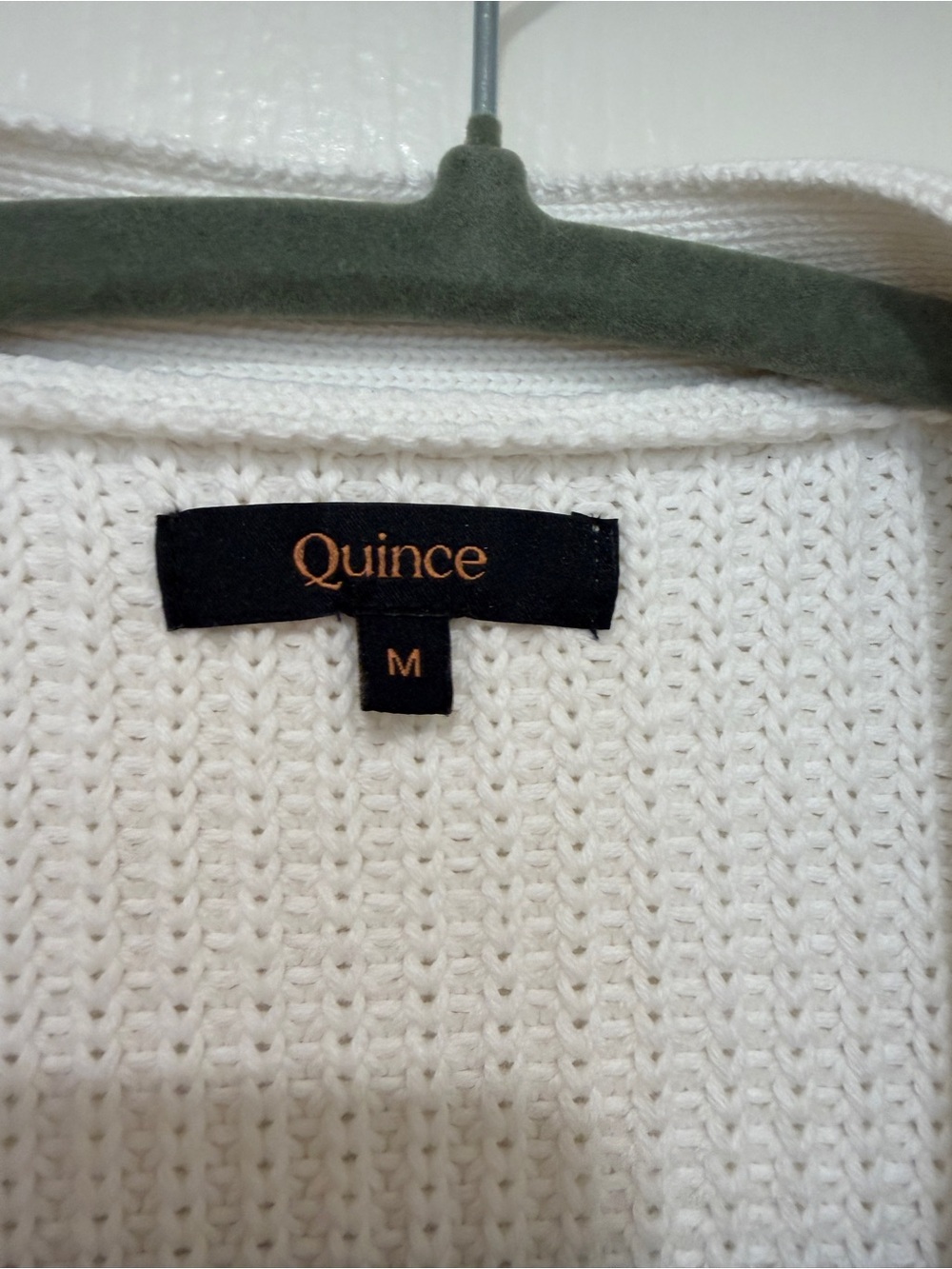 Quince Ivory Oversized Boyfriend Cardigan Size M Organic Cotton - Picture 3 of 6